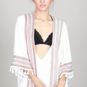 Limited STOCK POL Bohemian distressed trim tunic tank top